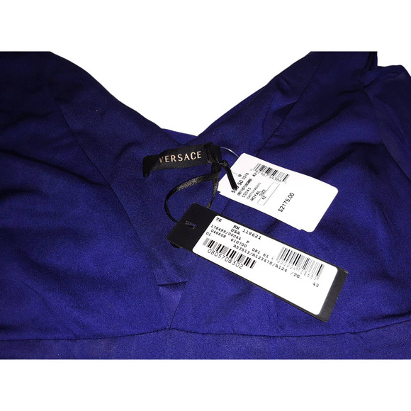 NWT Versace Early 2000's Draped Panel Back Grecian Cocktail Dress Sz 42 - Picture 10 of 13